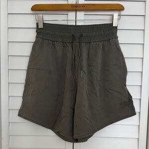 Lululemon Gray Athletic Shorts with Elastic Waistband